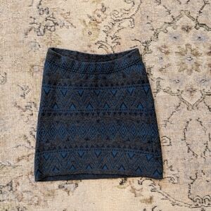 Toad&Co Black and Blue Pencil Skirt